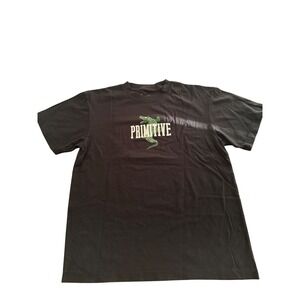 Primitive Skateboarding Mens Graphic T-Shirt Black Crocodile Logo Size M